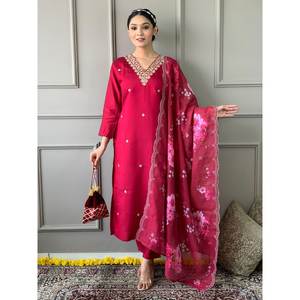 Hermoso conjunto de ropa de fiesta XL, parte superior inferior y Dupatta con aspecto elegante - Product Image 2