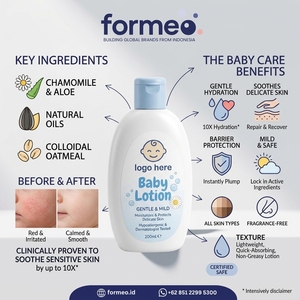 Crème hydratante pour bébé, lotion pour le corps et le visage, fabrication OEM, marque privée, Indonésie, prix bas. - Product Image 1