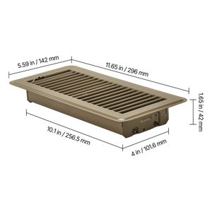 Griglie di ventilazione in ferro per pavimento, resistenti, da 4 x 10 pollici, confezione da 6, facilmente regolabili, per HVAC, calpestabili, antiruggine - Product Image 6