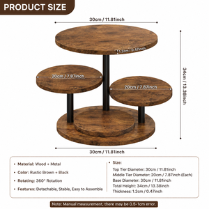 Soporte Giratorio de Tres Niveles para Pastel - Product Image 3