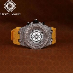 นาฬิกาข้อมือผู้ชาย Charm Luxury Vintage ขนาด 40 มม. ระบบอนาล็อก กลไกอัตโนมัติ แสดงวันที่ ประดับเพชร สายสแตนเลสสตีล กันน้ำ 10 บาร์ - Product Image 1