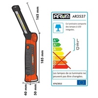Linterna LED portátil plegable, 3W + 1W