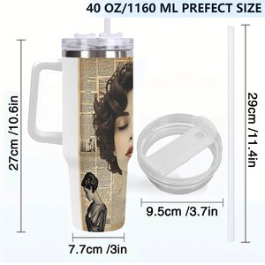 Gobelet isotherme en acier inoxydable 40 oz avec poignée pour usage au bureau - Product Image 4