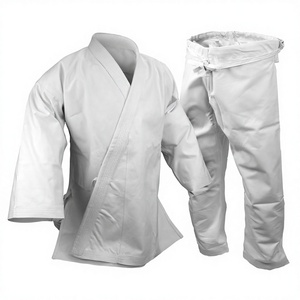 Conjuntos de Uniformes de Karate Premium para Entrenamiento y Competición, Mezcla de Algodón Reforzada, Ligeros, con Logotipo Frontal Personalizado Bordado - Product Image 1