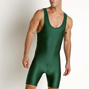Combinaison de lutte ajustée pour homme, couleur unie, en spandex et nylon extensible, vêtements de sport, équipement d'arts martiaux pour adultes - Product Image 3
