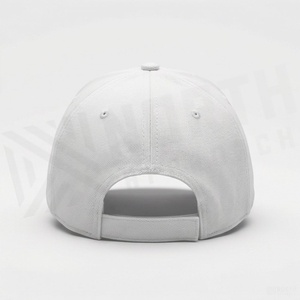 Casquette de baseball blanche à 6 panneaux, ajustable, unisexe, en sergé de coton, couleur unie, décontractée, pour adultes - Product Image 2