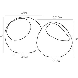 Juego de dos esculturas modernas abstractas redondas de metal antiguo, estatuas decorativas hechas a mano de aluminio para decoración del hogar, oficina, escritorio, estantería - Product Image 2