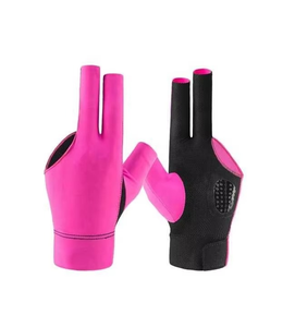 Guante de Billar de Cuero Genuino de Tres Dedos, Doble Color, con Cierre de Velcro, Unisex, Nuevo Diseño, Superventas - Product Image 1