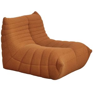 Sillón de Piso de Felpa Marrón con Respaldo Acolchado, Silla de Meditación para Dormitorio o Sala de Estar - Product Image 1