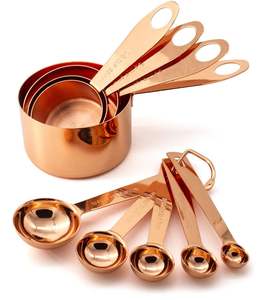 Ensemble de tasses et cuillères doseuses en acier inoxydable de qualité supérieure, outils de cuisine en métal durables pour la pâtisserie, la cuisine et la préparation des repas - Product Image 2