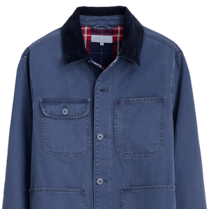 Veste en jean pour homme, style streetwear, coupe standard, boutons en corne, col montant, 100% coton, respirante, veste tendance - Product Image 2