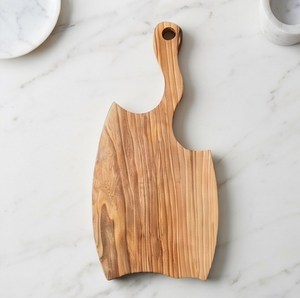 Planche à découper en bois naturel avec poignée, forme unique, planche de service pour la cuisine - Product Image 1