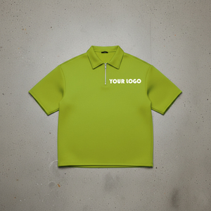 Camiseta Polo Casual de Alta Calidad para Hombre, con Cierre Personalizado, Diseño Geométrico Bordado, Transpirable, Talla XL - Product Image 1