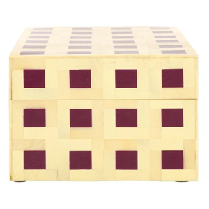 Caja de Joyería Rectangular Decorativa Artesanal con Incrustaciones de Hueso, Estilo Clásico en Relieve, Interior de Terciopelo de Alta Gama para el Mercado Internacional - Product Image 2