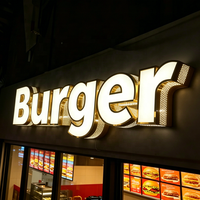 Letras de Canal 3D Personalizadas, Letreros de Acero Inoxidable para Cafetería, Letreros Comerciales LED, Letrero Metálico Exterior con Logotipo
