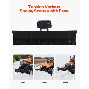 Lama Raschiante Universale in Acciaio da 60 Pollici per ATV, Accessorio Spazzaneve Universale da 60 Pollici, Regolabile in Altezza Sinistra e Destra, Accessori Rapidi per Camion - Product Image 6