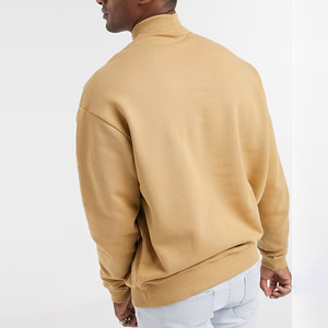 Suéter de Punto para Hombre, Color Sólido, Manga Larga, Corte Regular, para Otoño, 100% Algodón, Diseño de Cuello Alto - Product Image 2