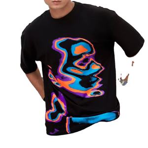 2025, venta al por mayor, camisetas personalizadas de alta calidad, Camisetas básicas para hombres, camisetas holgadas de cuello redondo, camisetas serigrafiadas para hombres, camisetas 100% algodón - Product Image 5