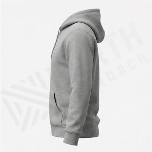 Sudaderas con capucha lisas al por mayor para hombre, estilo urbano, con logo personalizado, de algodón grueso, extragrandes, para hombre, ropa de invierno cálida de forro polar - Product Image 3