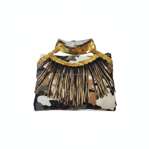 Uniforme de majorette pour femmes, imprimé à paillettes, camouflage, sur mesure, OEM, vente en gros - Product Image 6
