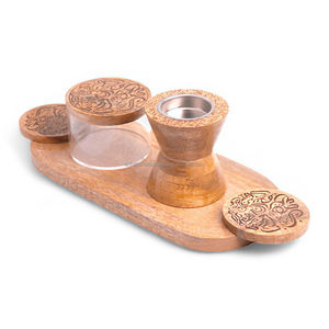 Haute qualité en bois incrustation mosaïque Bakhoor brûleur plateau boîte ensemble multicolore vadrouille incrustation arabe Mubkhar boîte Medkhan diffuseur d'encens - Product Image 1