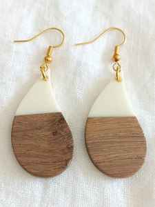 Handmade Wood And <b>Resin</b> Teardrops Natural Charm Wood And <b>Resin</b> Earrings Grain Wood And <b>Resin</b> Earrings <b>Resin</b> <b>Crafts</b> - Product Image 6