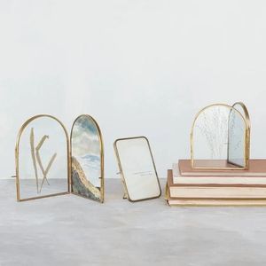 Home Decor Glass & Metal Hanging & Table Top Photo <b>Frame</b> for Wall Decoration, with 2 Sides Glass Customized Decorative <b>Frames</b> - Product Image 1
