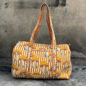 Bolsa de Viaje Acolchada de Algodón Ligero, Ecológica y Hecha a Mano, con Diseño Plegable, Estilo Indio, para Fin de Semana - Product Image 4