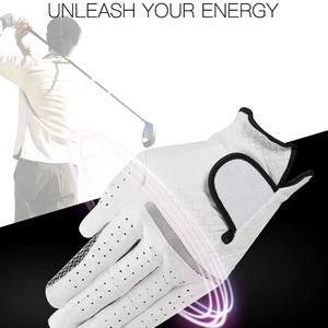 Gant de golf pour main gauche de qualité supérieure pour hommes, en cuir de mouton doux et respirant, avec granules antidérapantes, accessoire de golf - Product Image 3