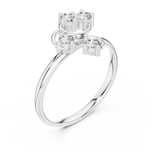 Anillo de Diamantes de Oro Sólido de 14k para Mujer, Corte Brillante Redondo, Anillo de Compromiso Clásico, Apilable, Diseño Minimalista, para Regalo - Product Image 5