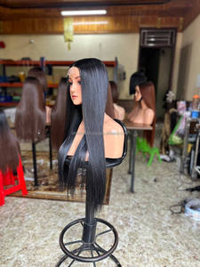 Venta al por mayor peluca vietnamita cierre 2x6 28 pulgadas pelo humano crudo HD encaje suizo, color natural, hueso recto pelo vietnamita crudo - Product Image 6