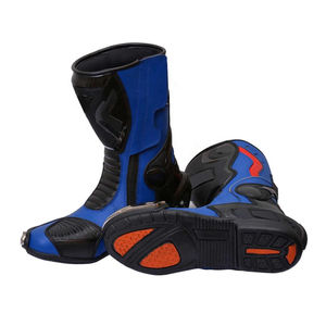 Nouvelles bottes de moto en cuir pour hommes, design moderne, bottes de course pour motards, bottes de moto en cuir personnalisables - Product Image 1