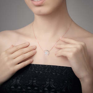 1,74 quilates G Color VS1 claridad diamante natural colgante collares finos con deslumbrante Diamante tachonado - Product Image 6