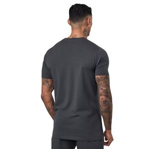 Camiseta Deportiva Gris Carbón para Hombre, Manga Corta, Transpirable, Ligera, Ecológica, para Entrenamiento, Running, Fitness, 100% Algodón - Product Image 2