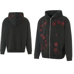 Sweat-shirts à strass pour hommes, vente en gros OEM, 100% coton molletonné, respirant, confortable, vêtements décontractés, haute qualité, écologique, pas cher - Product Image 5
