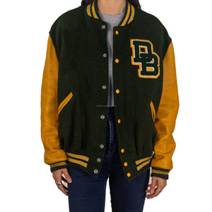 Oem alta calidad parche bordado hombres Universidad personalizado béisbol bombardero Letterman cuero manga Varsity Chaqueta Hombre chaqueta - Product Image 1