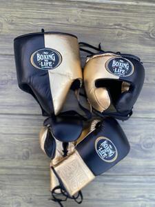 No Boxing No Life Gants de boxe Sanda MMA Rouge Or à lacets, à doigts entiers, respirants, antidérapants, en cuir de vachette véritable, équipement d'entraînement - Product Image 4