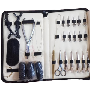MAGMA BEAUTY Kit d'outils de pose d'extensions capillaires en acier inoxydable de haute qualité et durable, avec logo personnalisé et finition miroir colorée - Product Image 4