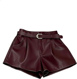 Premium Women's PU Faux Leather Shorts Customized Design High Rise Fashion Shorts for Boutique Brands - Product Image 4