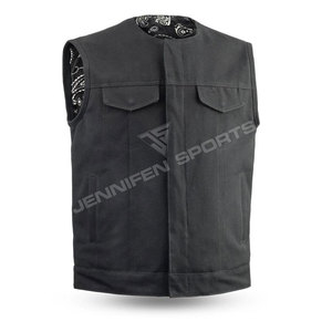 Gilet en toile de coton 100% de bonne qualité, prix raisonnable, vêtements pour hommes, gilet pour moto, gilet en toile unisexe - Product Image 3