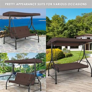 Convertible 3-Seat Swing Hammock Bed Patio Swings with Durable and Comfortable Features - Product Image 1