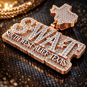 Collar con colgante de letra inicial personalizada estilo hip hop para hombre, con diamantes cultivados en laboratorio, chapado en rodio sobre plata 925, ideal para fiestas. - Product Image 2