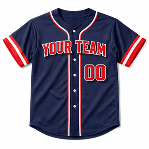 เสื้อเบสบอลทีมโรงเรียนแบบสั่งทำพิเศษ แห้งเร็ว ระบายอากาศได้ดี ผ้าโพลีเอสเตอร์ 100% ปักชื่อและหมายเลขผู้เล่นตามสั่ง - Product Image 4