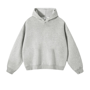 Sudadera con Capucha Unisex, Color Blanco Sólido, Manga Larga, Informal, Transpirable, 100% Algodón, Corte Holgado, para Otoño - Product Image 5