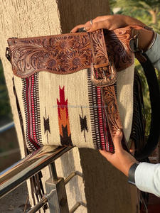 มาใหม่ล่าสุดการออกแบบที่ไม่ซ้ํากันมือTooled Fringeกระเป๋าถือAztecอานผ้าห่มสลิงกระเป๋าโบฮีเมียนการออกแบบที่ไม่ซ้ํากันสไตล์กระเป๋าสําหรับผู้หญิง - Product Image 3