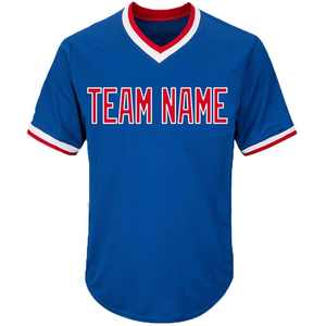 Jersey de béisbol con cuello en V elegante para hombres y mujeres cosido personalizado o impreso nombre y número - Product Image 3