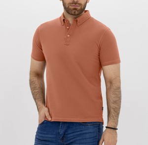 Polo de Manga Corta para Hombre, Color Sólido, Algodón Piqué, Corte Regular, Estilo Casual, Verde Oliva, Diseño con Botones, Tejido de Punto, 2026 - Product Image 1