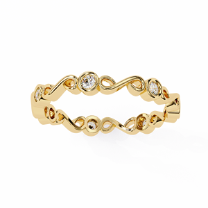Anillos de Boda de Oro Sólido de 14K de Diseño Clásico con Diamantes Cultivados en Laboratorio HPHT, Color VVS VS DEF, para Uso Diario - Product Image 1