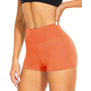 Short de sport respirant à fort impact pour femmes poches pour téléphone vente en gros Gym course Yoga vêtements actifs couleur unie uni blanc - Product Image 4