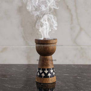 Premium Wooden & Resin Bakhoor Burner Tray – Madkhan Type <b>Incense</b> <b>Holder</b> for Palo Santo & Home Aromatherapy - Product Image 2